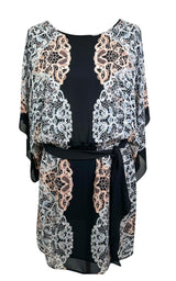 Robe kimono noire combinée