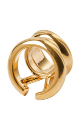 V Logo Signature Ring