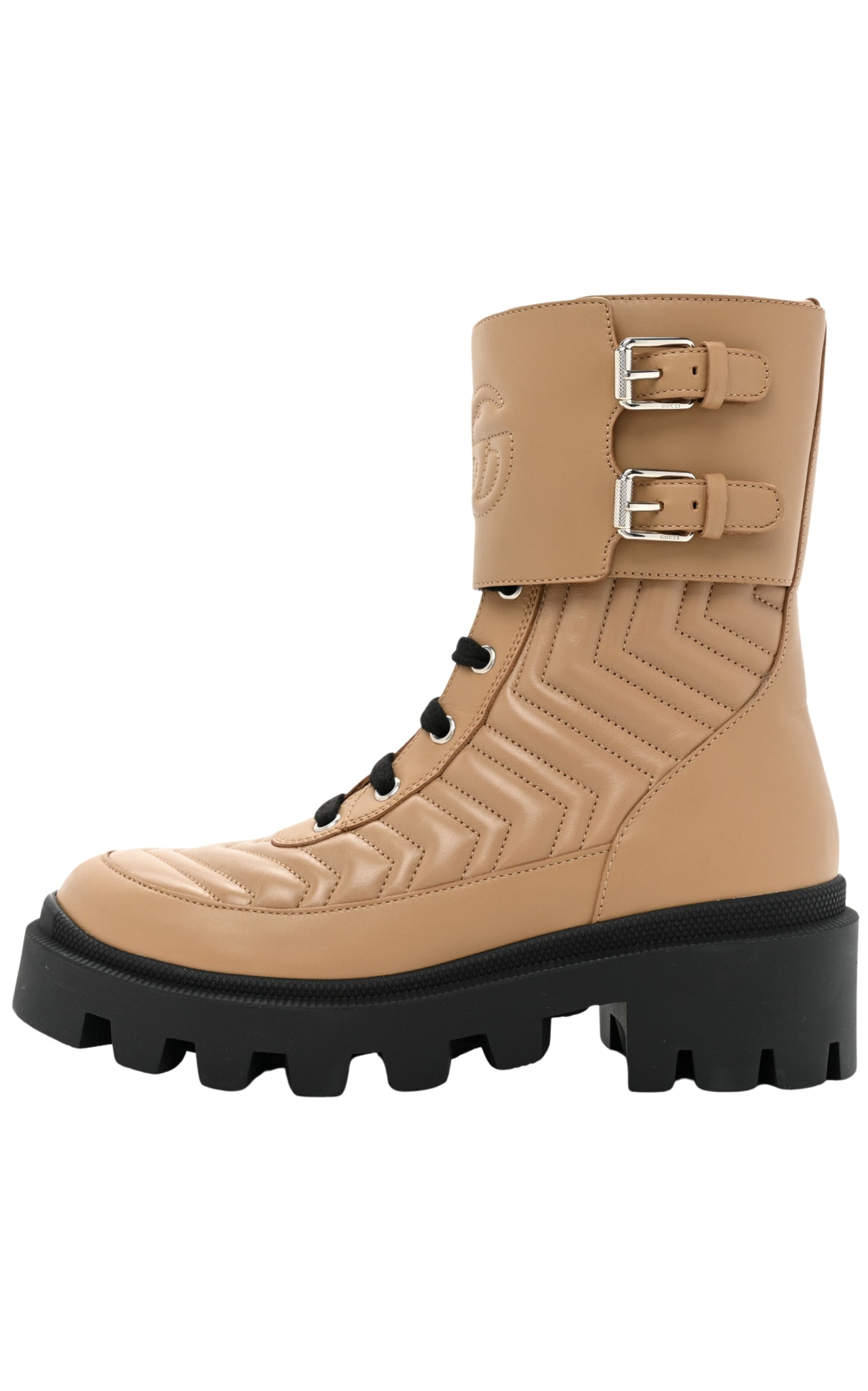 Frances Leather Combat Boots