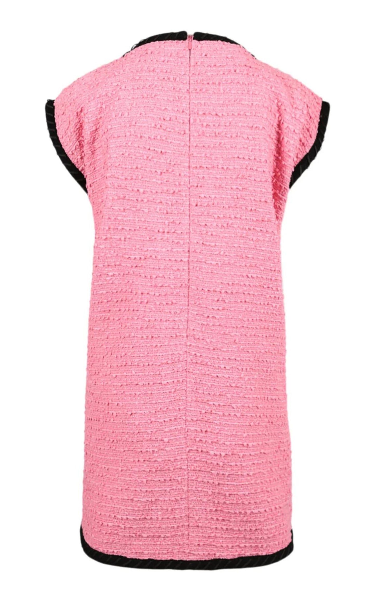 Robe droite rose en laine mélangée