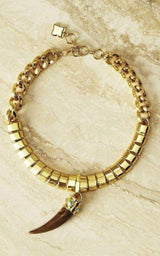  BCBGMAXAZRIAFaux-Horn Chain Necklace - Runway Catalog