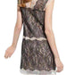 BCBGMAXAZRIAOrganza Lace Sheer Sleeveless Dress - Runway Catalog