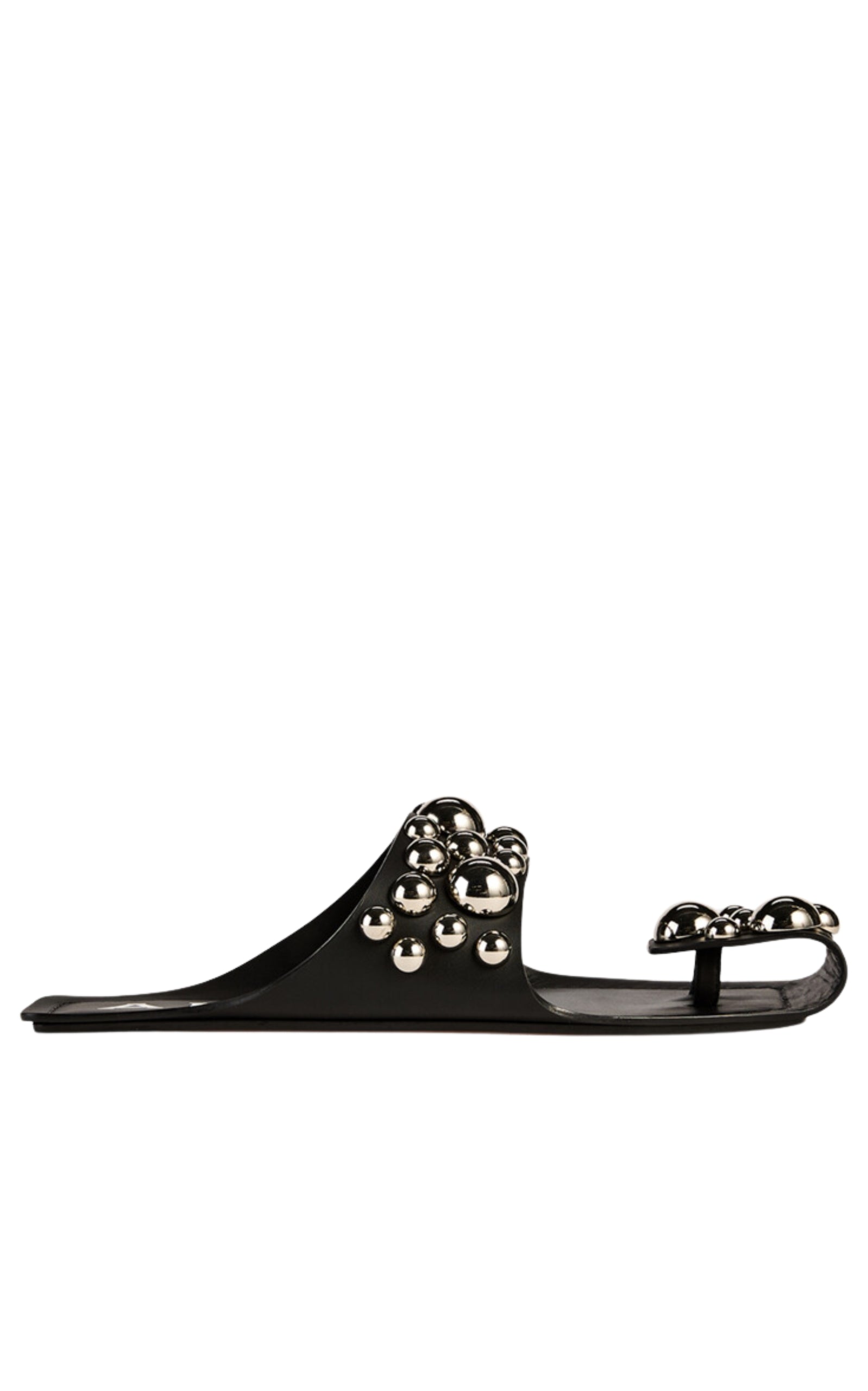 Folded Embellished Leather Sandals Alaïa