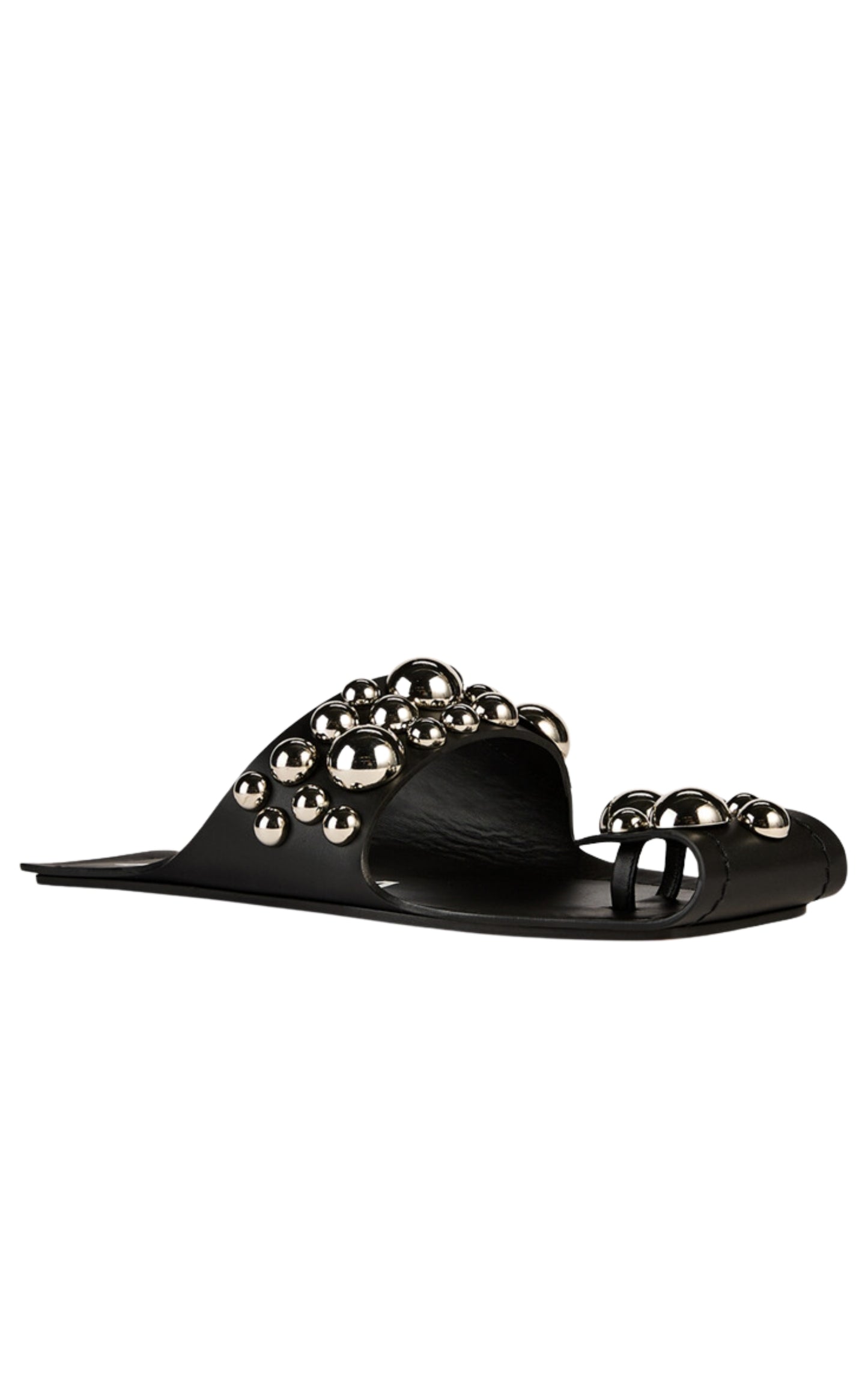 Folded Embellished Leather Sandals Alaïa