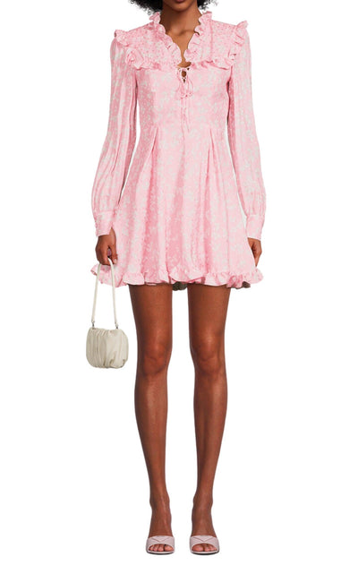 Butterfly Jacquard Silk Mini Dress Alessandra Rich