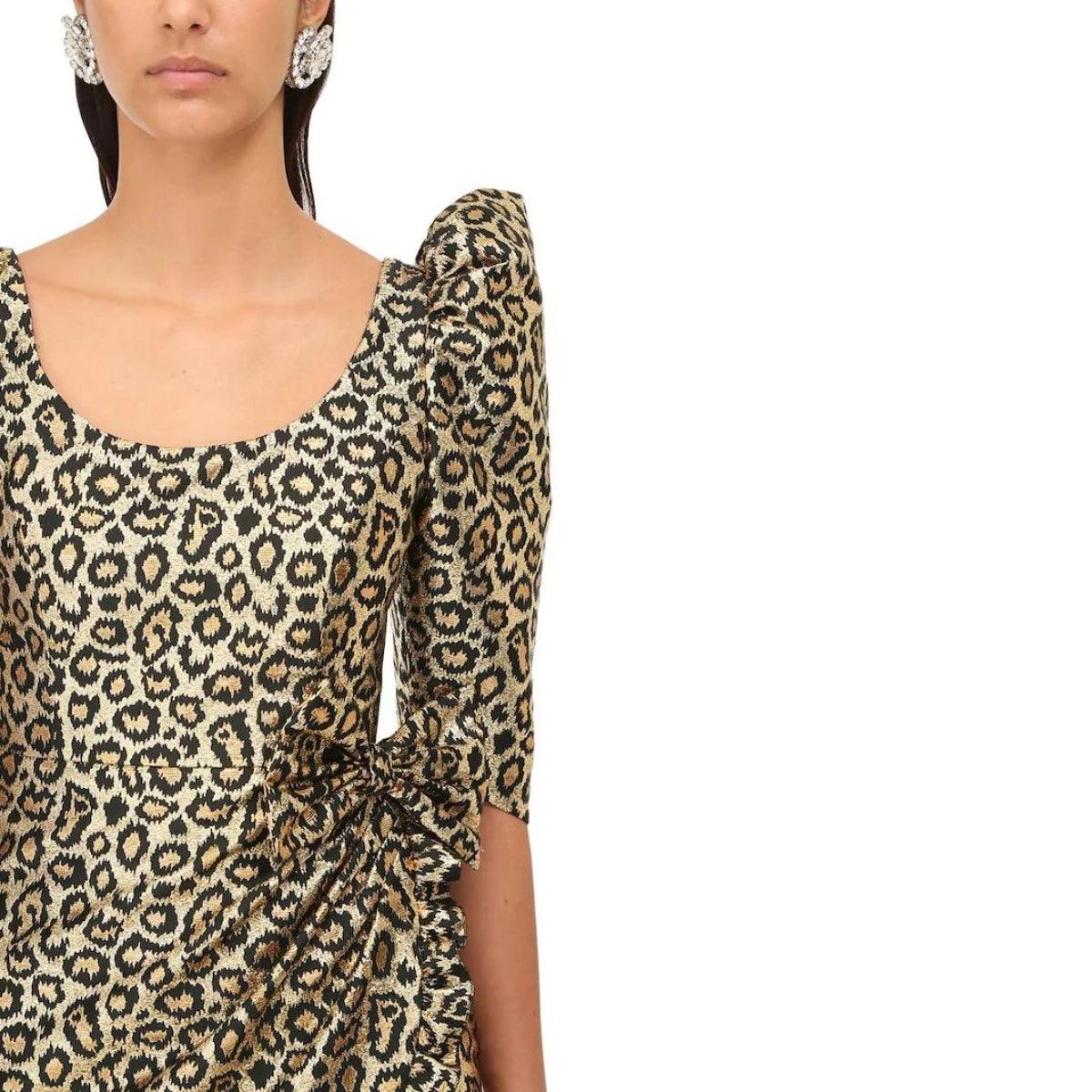 Lurex Leo Jacquard Mini Dress Alessandra Rich