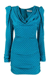 Polka-dot Silk Draped Mini Alessandra Rich