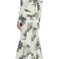 Silk Satin Rose Print Midi Dress Alessandra Rich