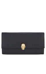 Continental Scull Leather Wallet Alexander McQueen