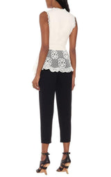 Lace-details Peplum Top Alexander McQueen