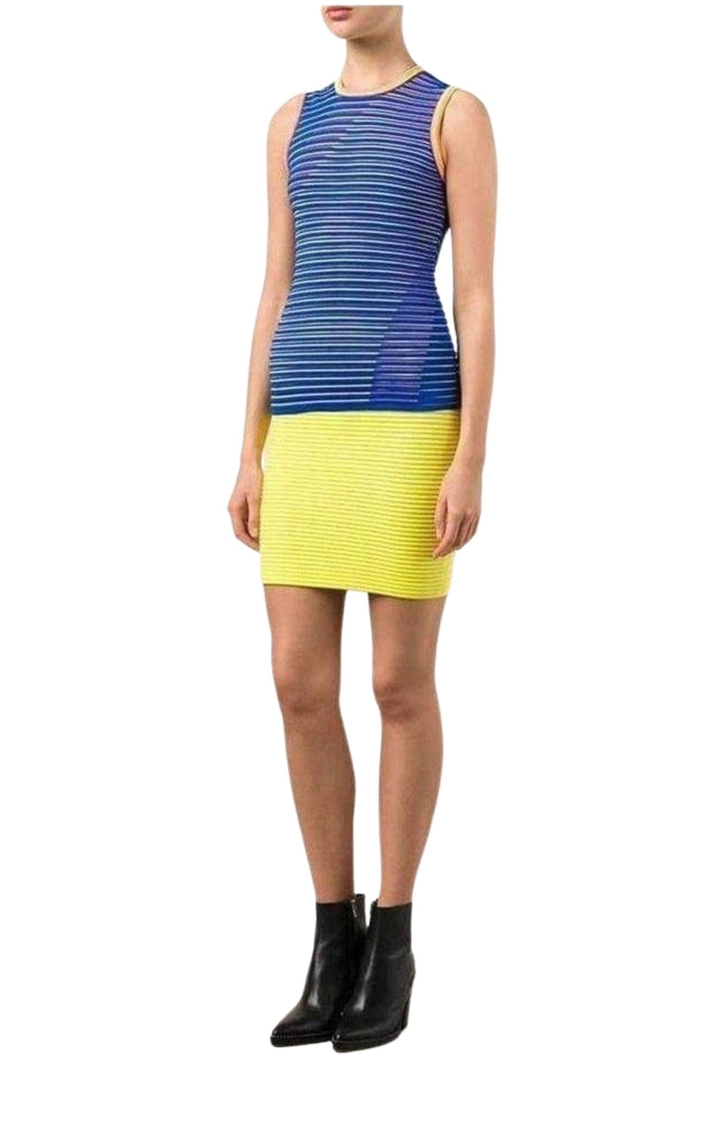 Neon-Yellow Cycling Pencil Skirt Alexander Wang