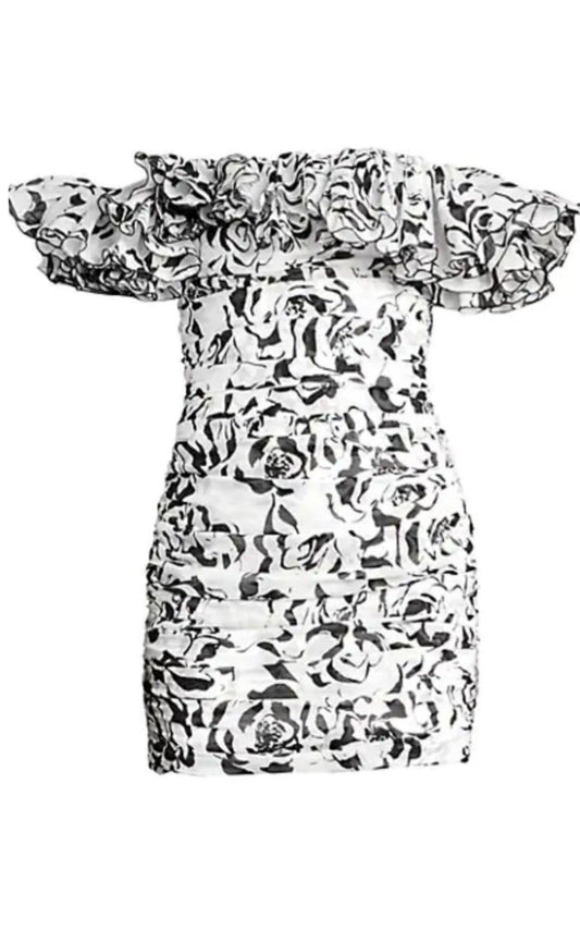 Floral Cotton Off-The-Shoulder Dress Alexandre Vauthier