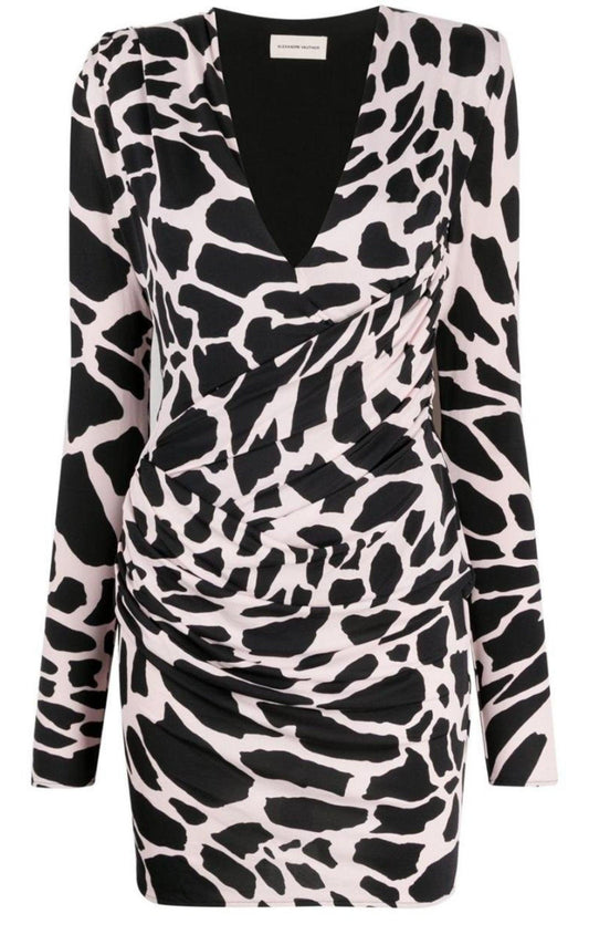 Giraffe Print Mini Dress Alexandre Vauthier