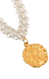 Alighieri 24K Gold-Plated Woven Tapestry Amulet Necklace