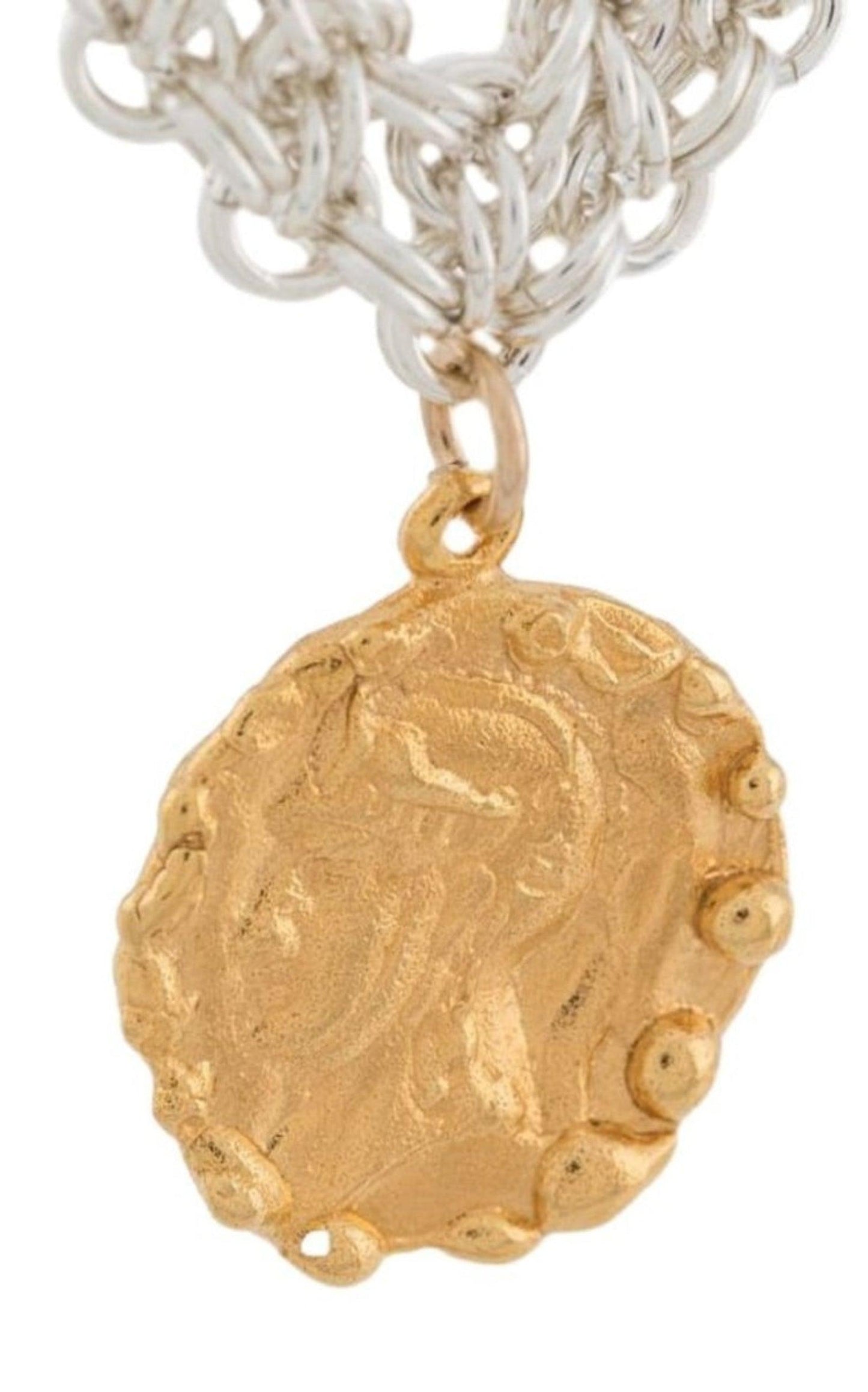 Alighieri 24K Gold-Plated Woven Tapestry Amulet Necklace