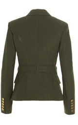 Belted Double-Breasted Blazer Jacket Balmain