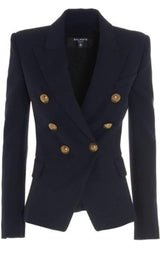 Black Double-Breasted Blazer Jacket Balmain