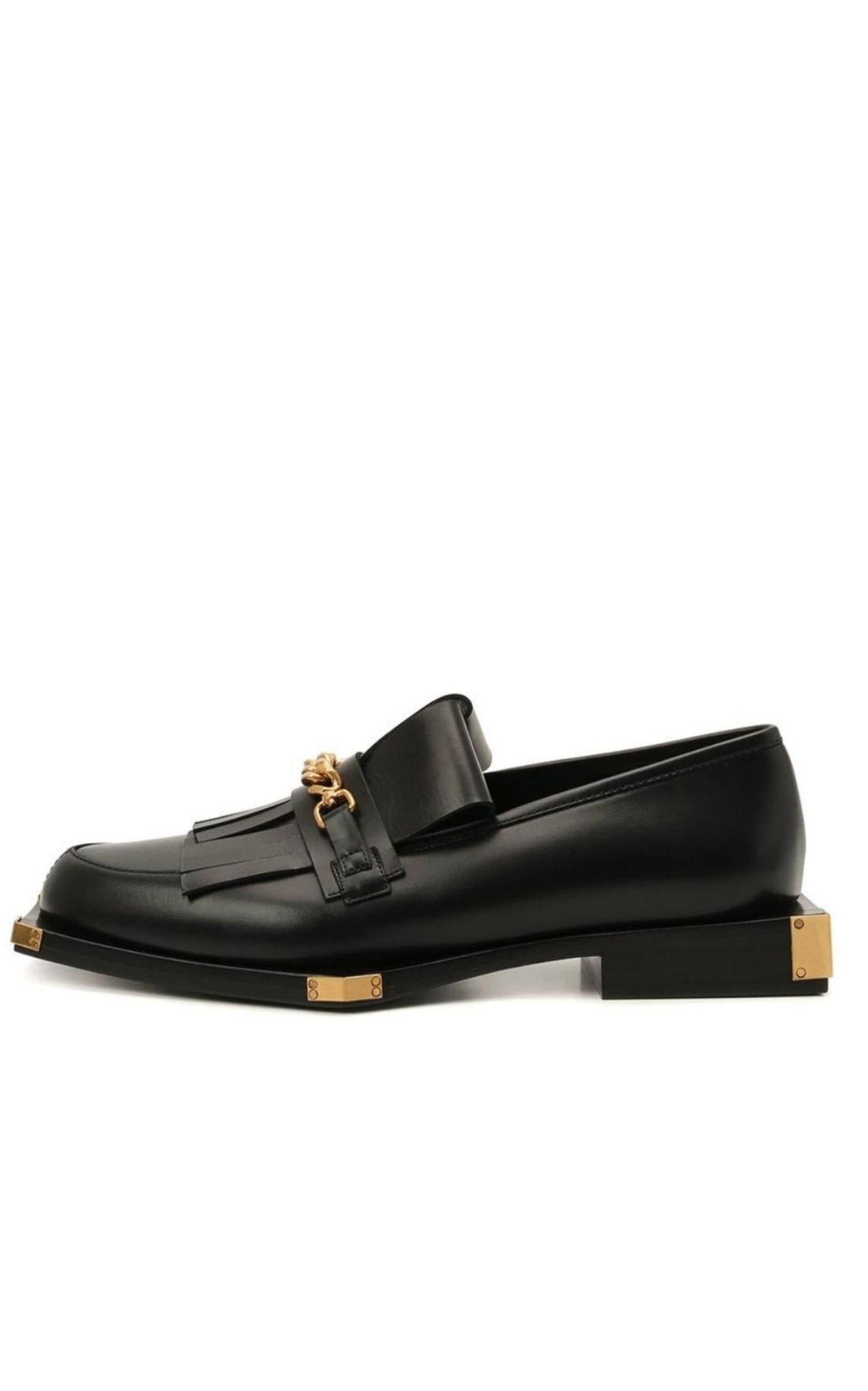 Balmain Black Tomi Leather Loafers