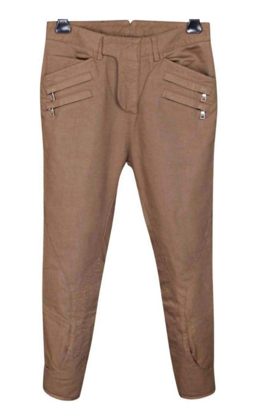 Brown Cropped Trousers Balmain