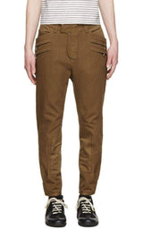 Brown Cropped Trousers Balmain