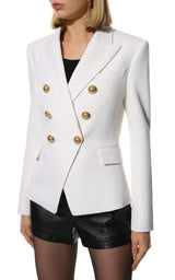 Double Breasted Tailored Wool Blazer Balmain