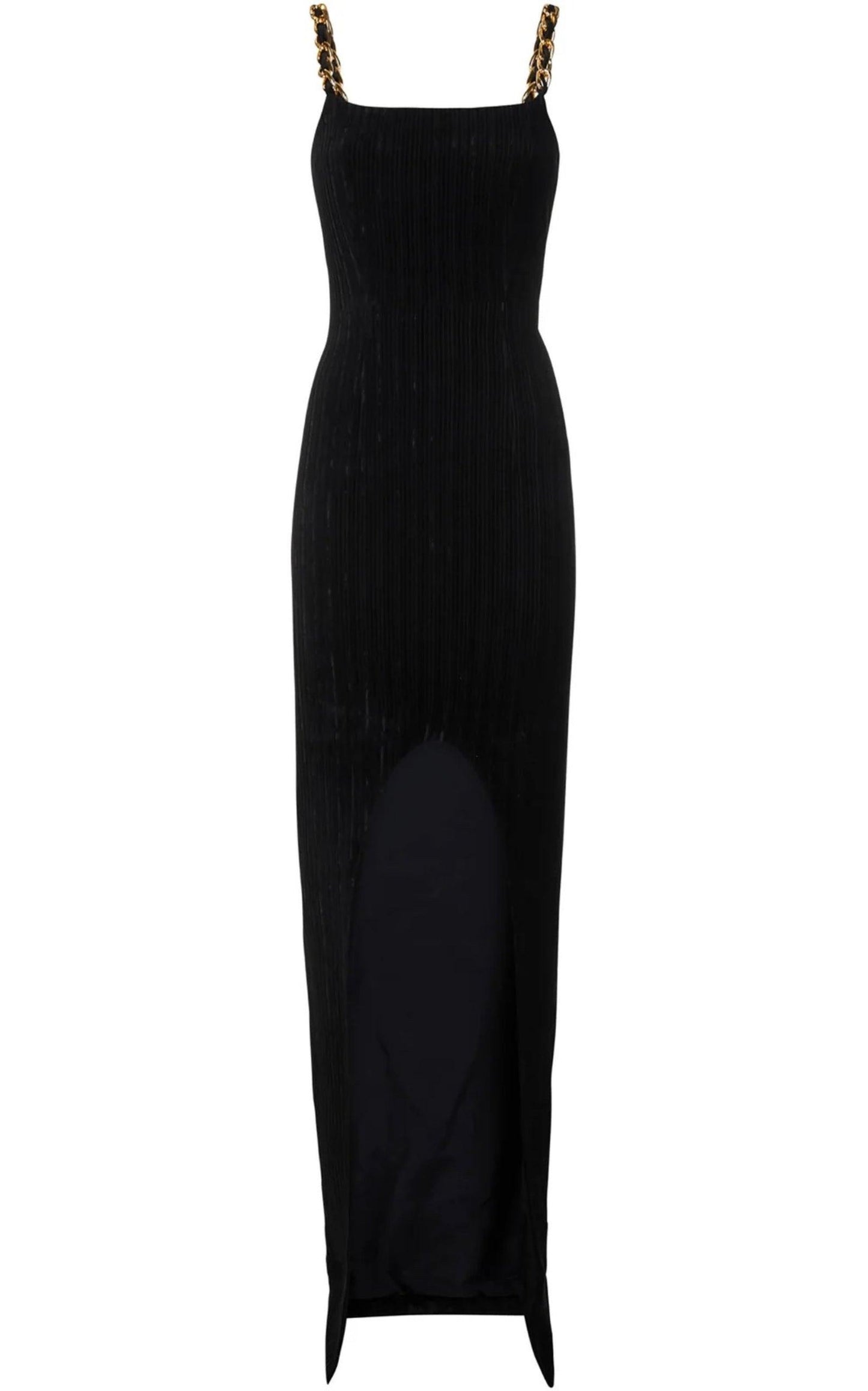 Front Slit Chain Linked Maxi Dress Balmain