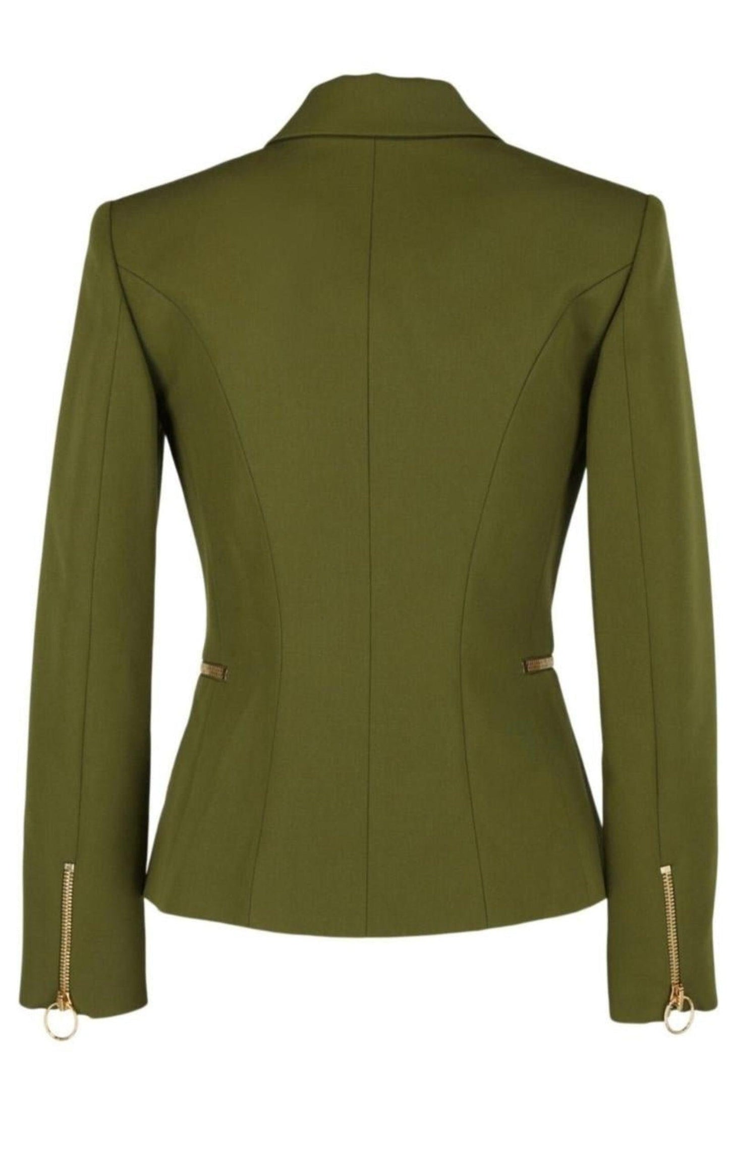 Green Wool Double-breasted Blazer Balmain