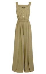 Light khaki Military Jumpsuit Balmain