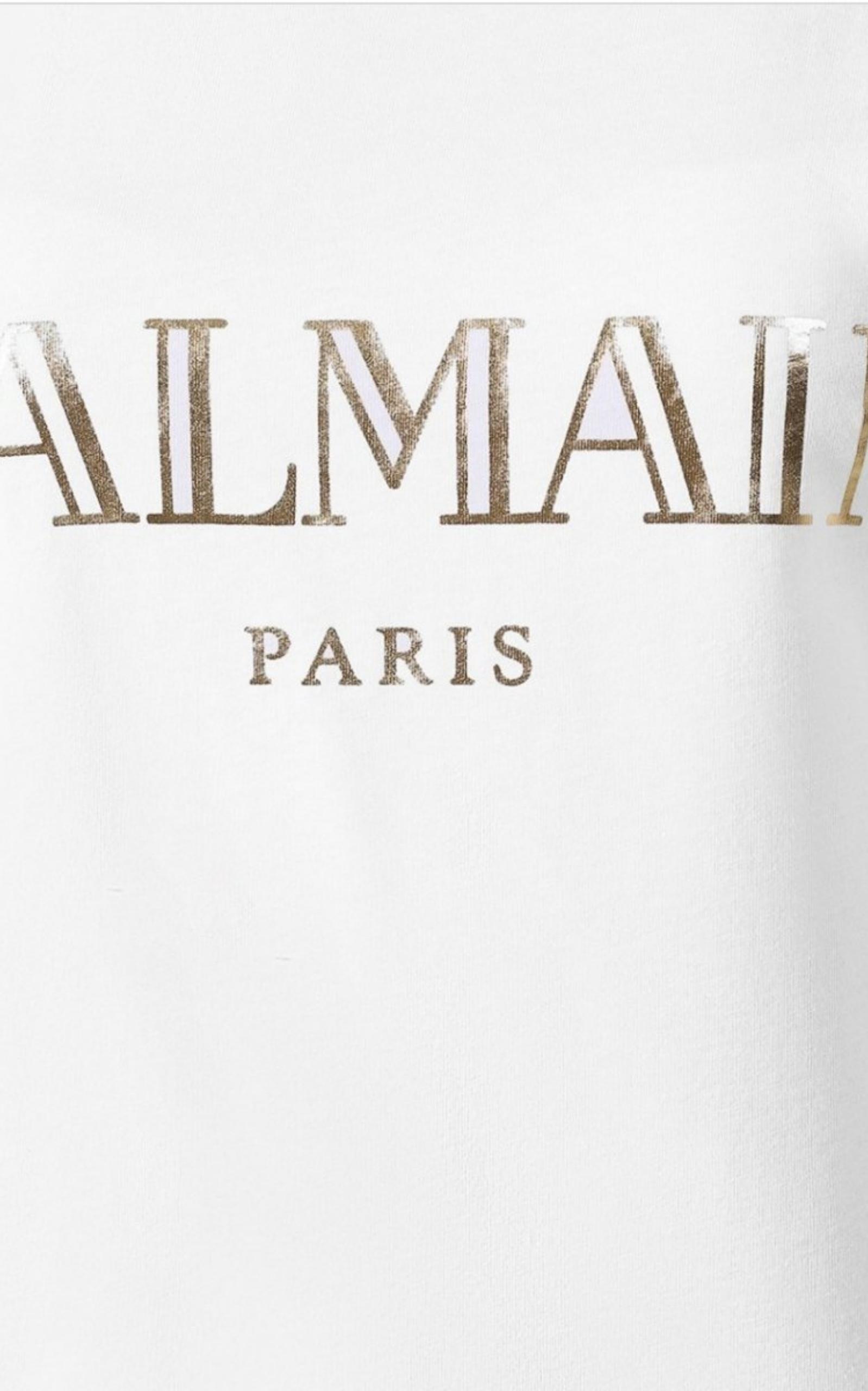 Printed Logo Sleeveless T-shirt Balmain