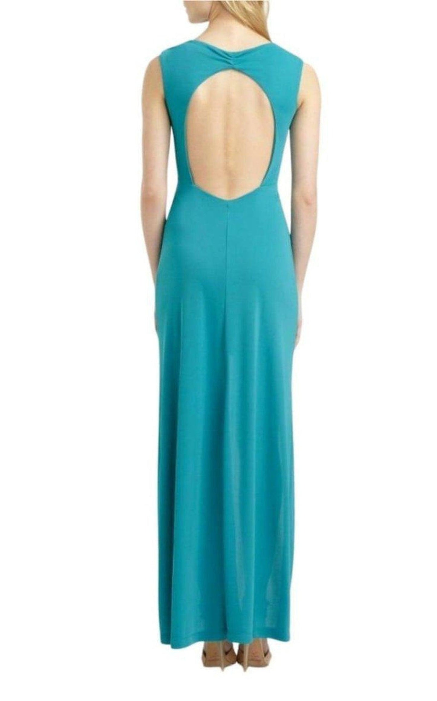 Ariel Draped Long Stud Detail Gown BCBGMAXAZRIA