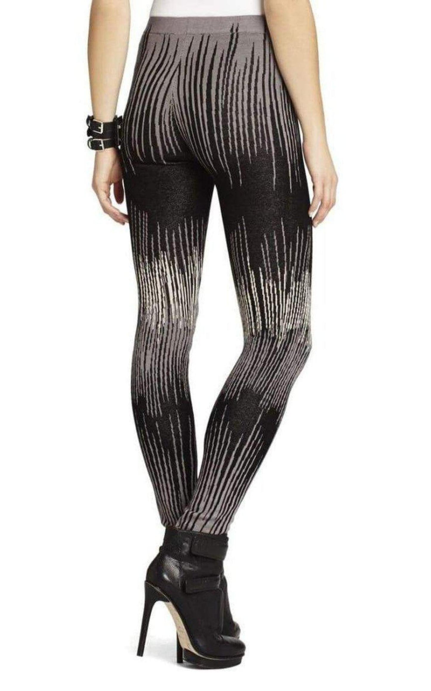 Cameron Electric Strokes Jacquard Silk Blend Legging BCBGMAXAZRIA