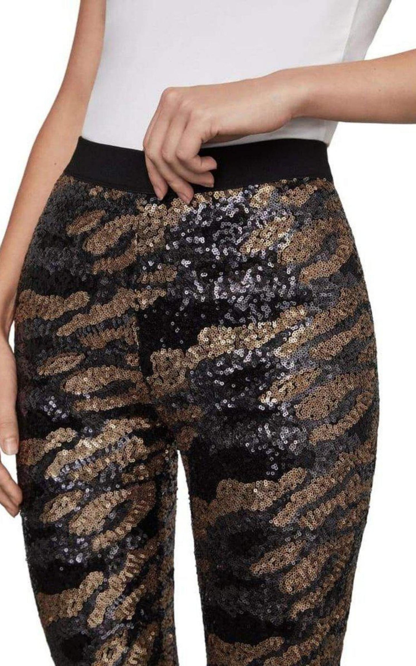 Camo Sequin-Embellished Leggings BCBGMAXAZRIA