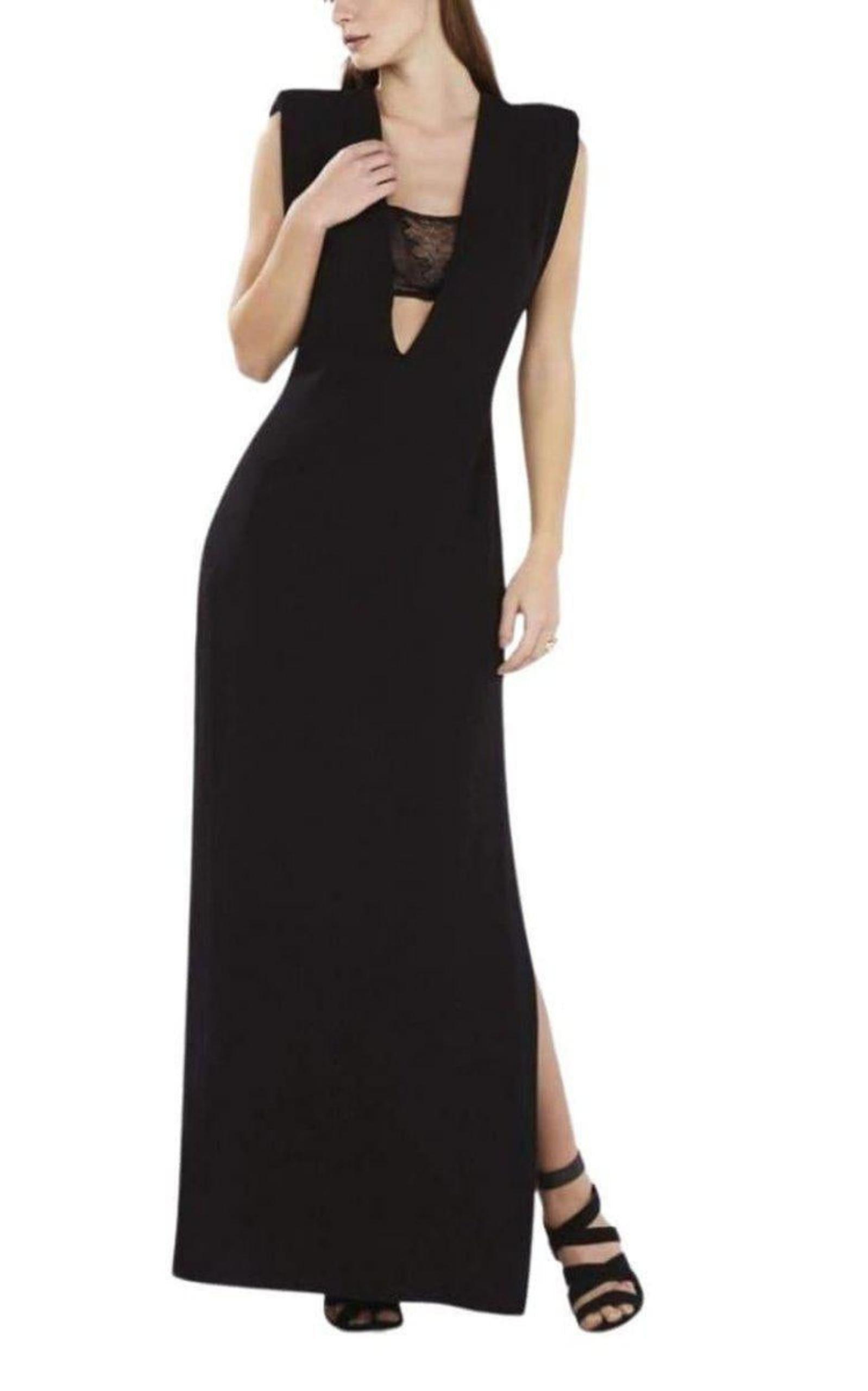 Devyn Plunging V-Neck Bandeau Detail Dress BCBGMAXAZRIA