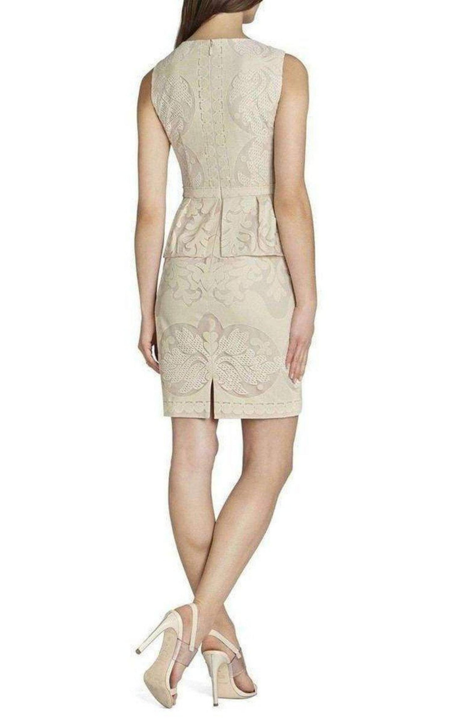 Etna Lace Peplum Sheath Dress BCBGMAXAZRIA