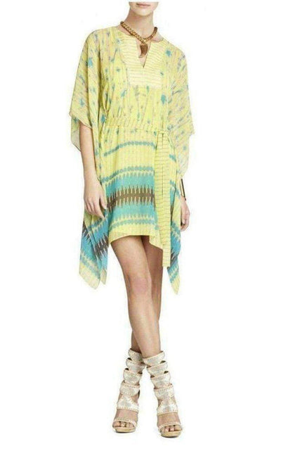 Eva Scarf Print Lemongrass Dress BCBGMAXAZRIA