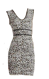 Fancy Leopard Cocktail Dress BCBGMAXAZRIA