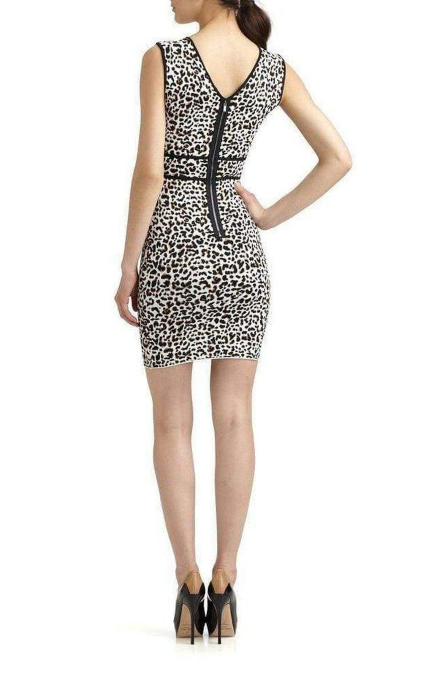 Fancy Leopard Cocktail Dress BCBGMAXAZRIA