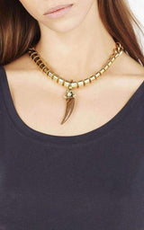 BCBGMAXAZRIA Faux-Horn Chain Necklace