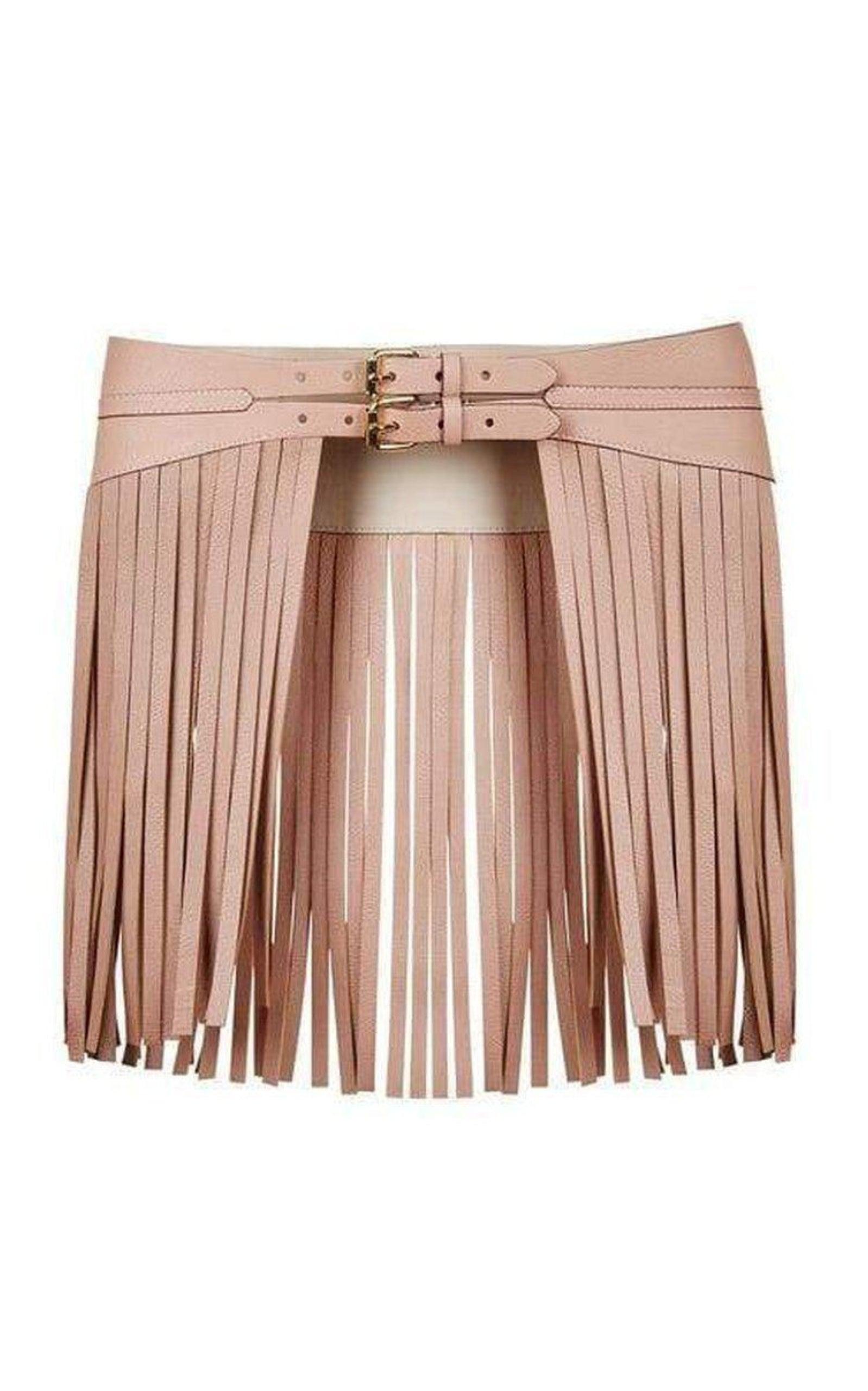 Fringe Contour Waist Belt BCBGMAXAZRIA