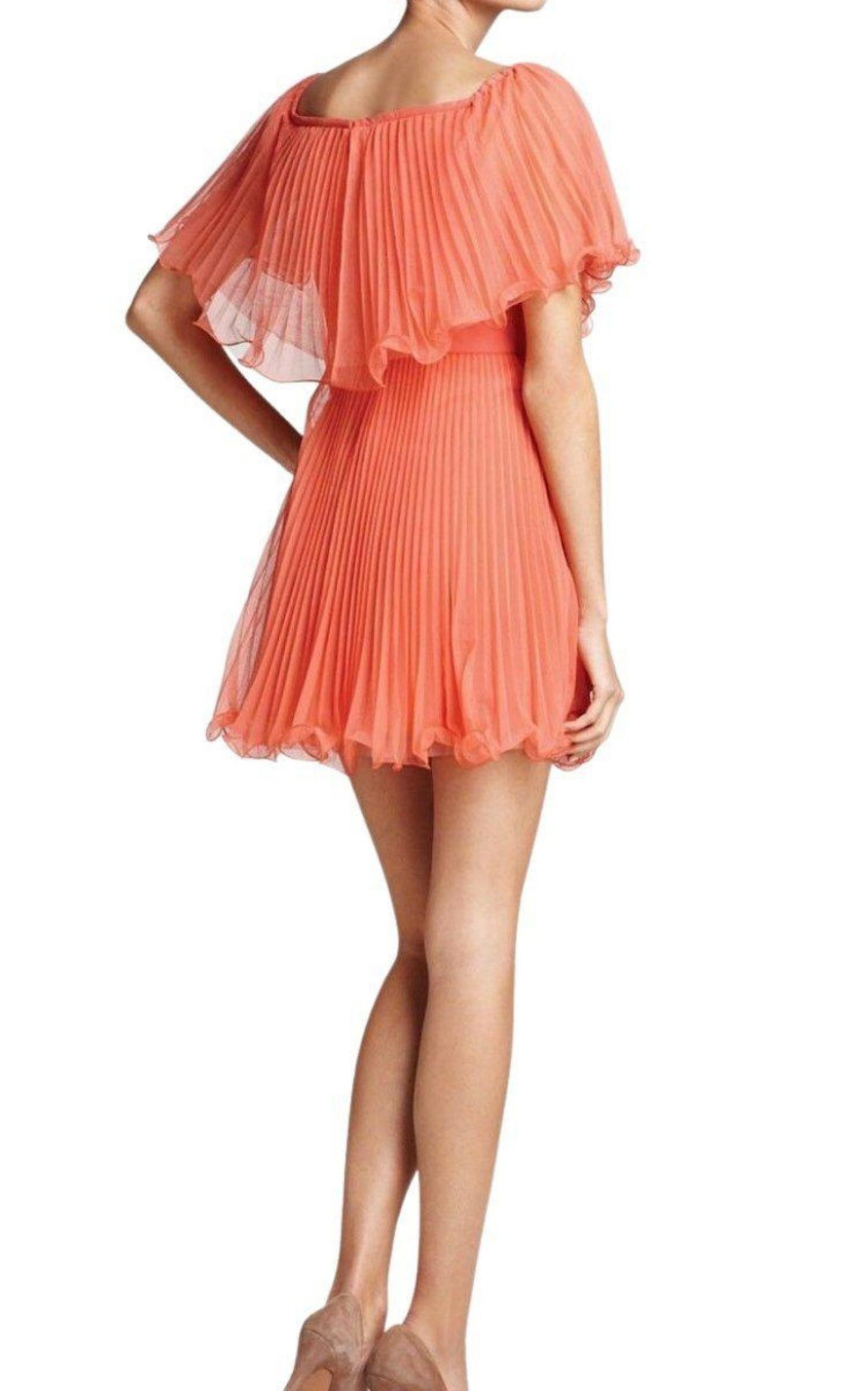 Galia Shalom Sunburst Pleated Dress BCBGMAXAZRIA