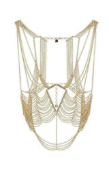 Gold Cutout Body Chain BCBGMAXAZRIA