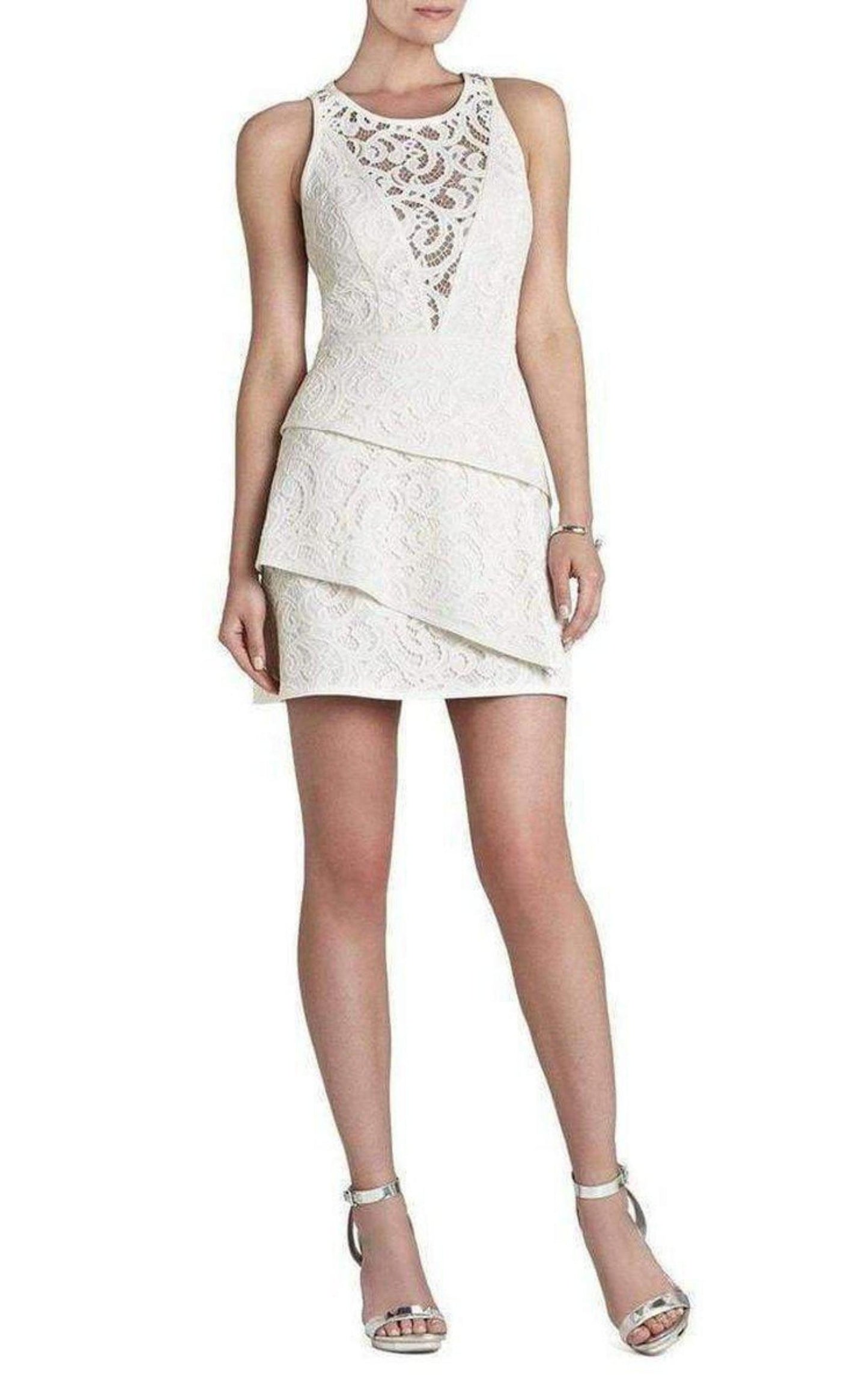 Hannah Engineered Lace Dress BCBGMAXAZRIA