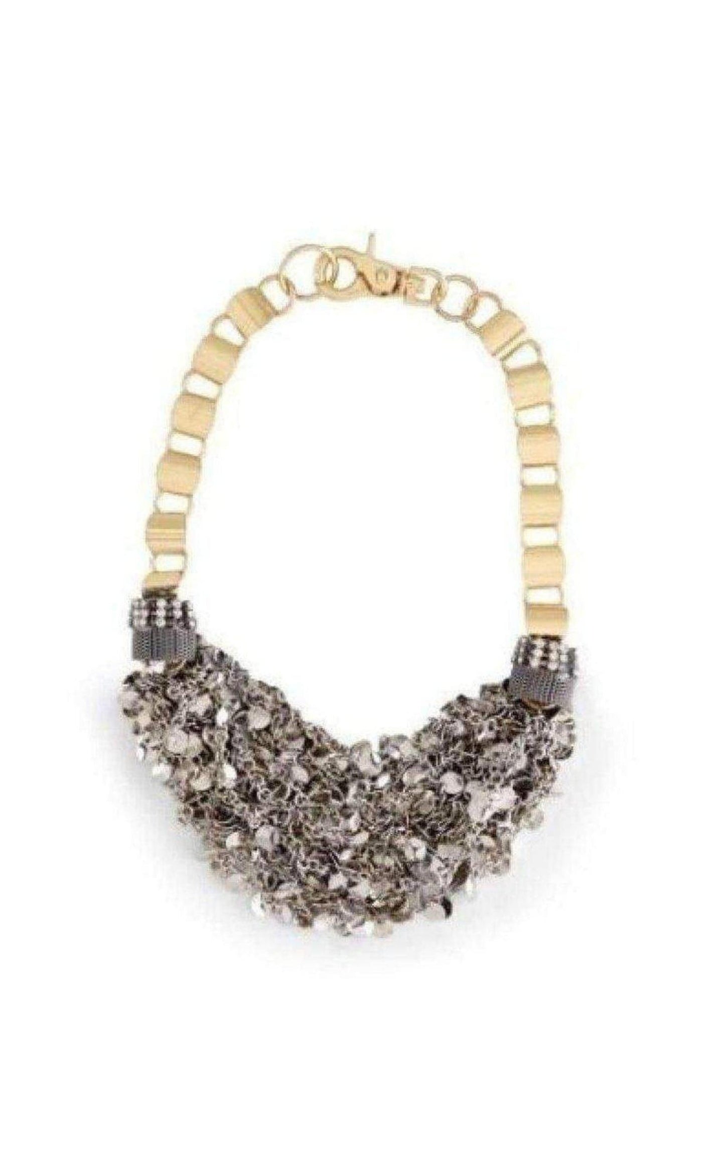 Inspired Gold Silver Mesh Necklace BCBGMAXAZRIA