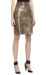 Leather Embossed Skirt BCBGMAXAZRIA