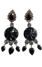 Long Glass Stone Earrings BCBGMAXAZRIA