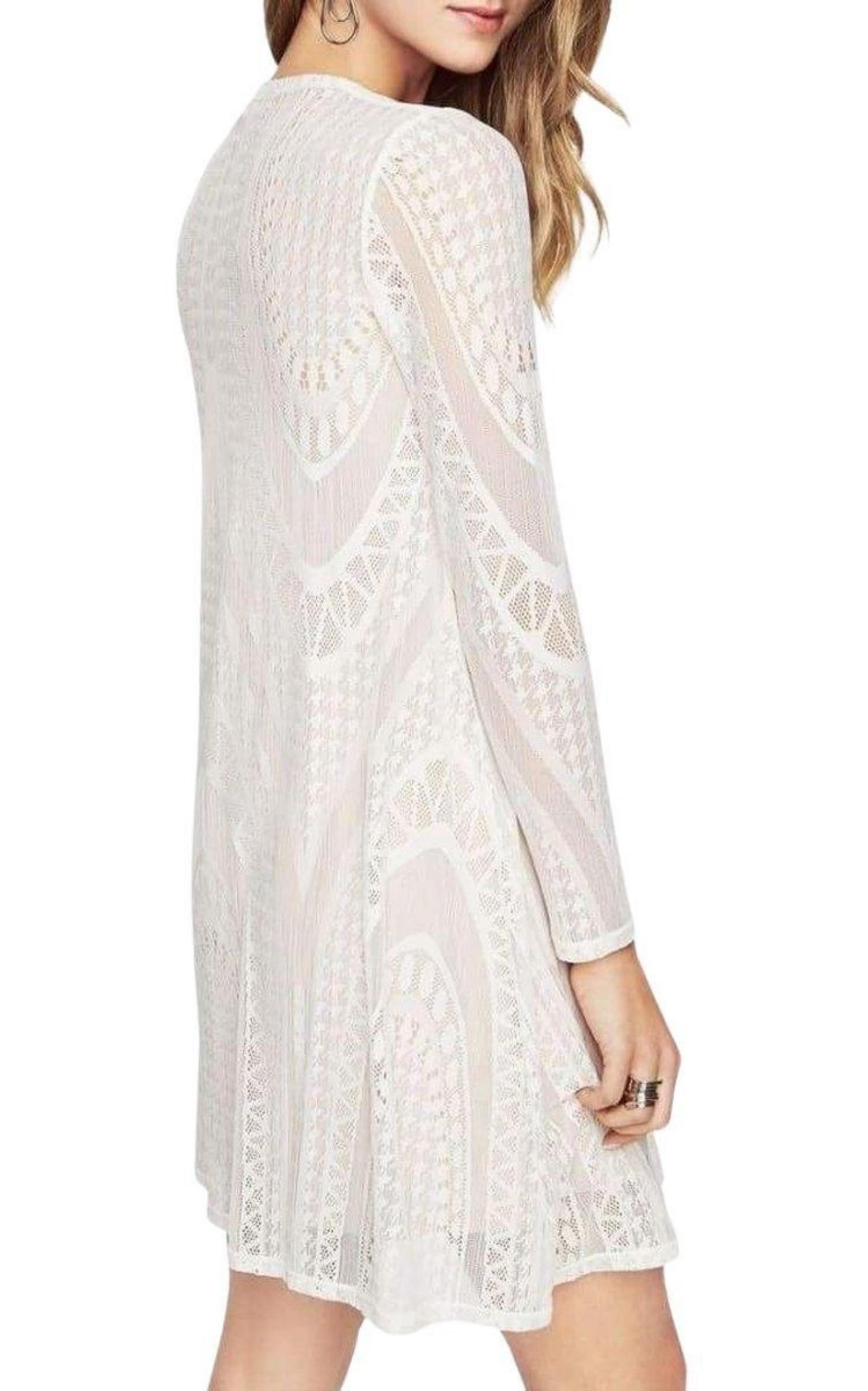 Long-Sleeve Lace Dress BCBGMAXAZRIA