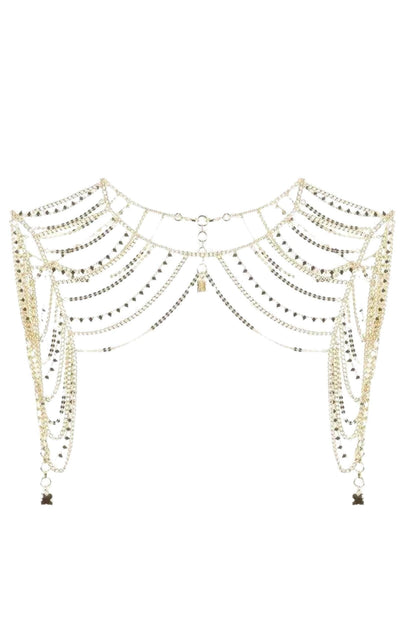 Novelty Gold Chain Shoulder Piece BCBGMAXAZRIA