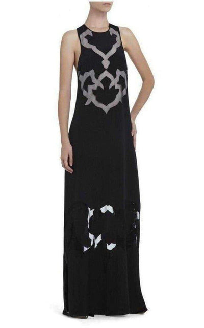 BCBGMAXAZRIA Perla Blocked Design Silk Dress