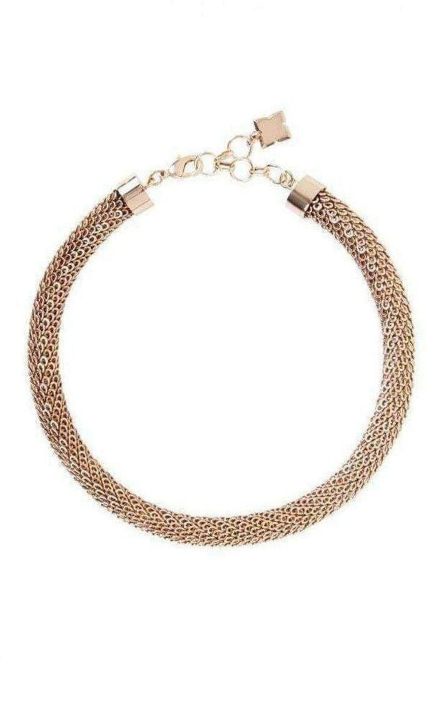 Rose Gold Looped Chain Necklace BCBGMAXAZRIA