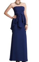 Ruella Strapless Peplum Gown BCBGMAXAZRIA